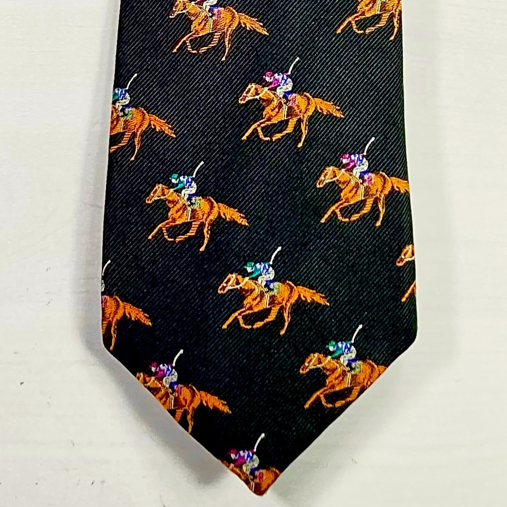 Robert Talbott Best of Class Repp Horse Racing Tie, 100% Silk
